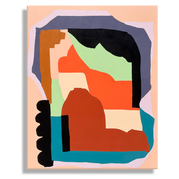 Colorful Cave of Wonder painted composition by Moglea featuring vibrant abstract shapes and intricate details.