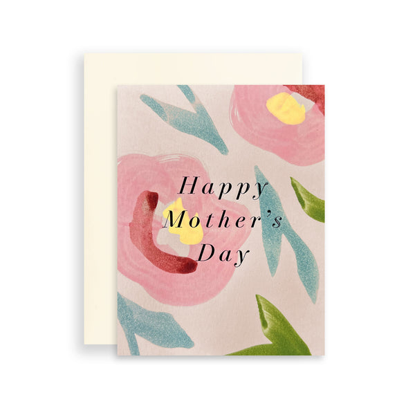 Moglea Anemone Mom greeting card featuring a detailed illustration of an elegant anemone flower on a white background.