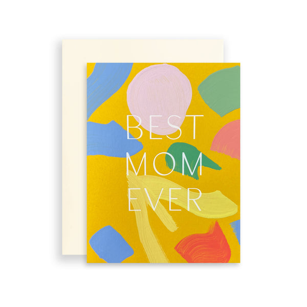 Moglea "Best Mom Ever" greeting card featuring marigold floral design, perfect for celebrating moms on special occasions.