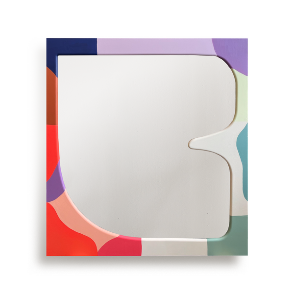 Moglea Miley Flow Mirror with a sleek, round design and frameless edge, perfect for modern interior decor.