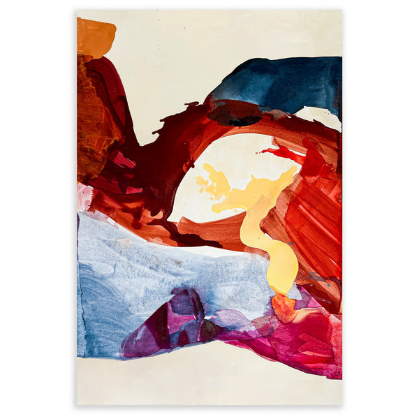 Colorful Pulse art print by Moglea featuring abstract, vibrant brushstrokes on high-quality paper.